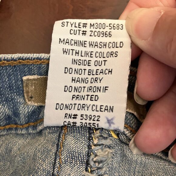 Vtg Z Cavaricci Jeans Womens High Rise Embroidered flower Straight Leg Boho S 14 - Picture 16 of 16